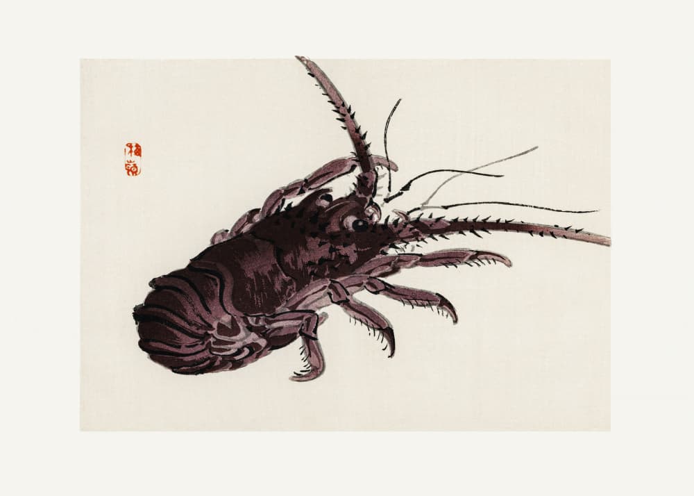 Crayfish by Kono Bairei — canvas wall art