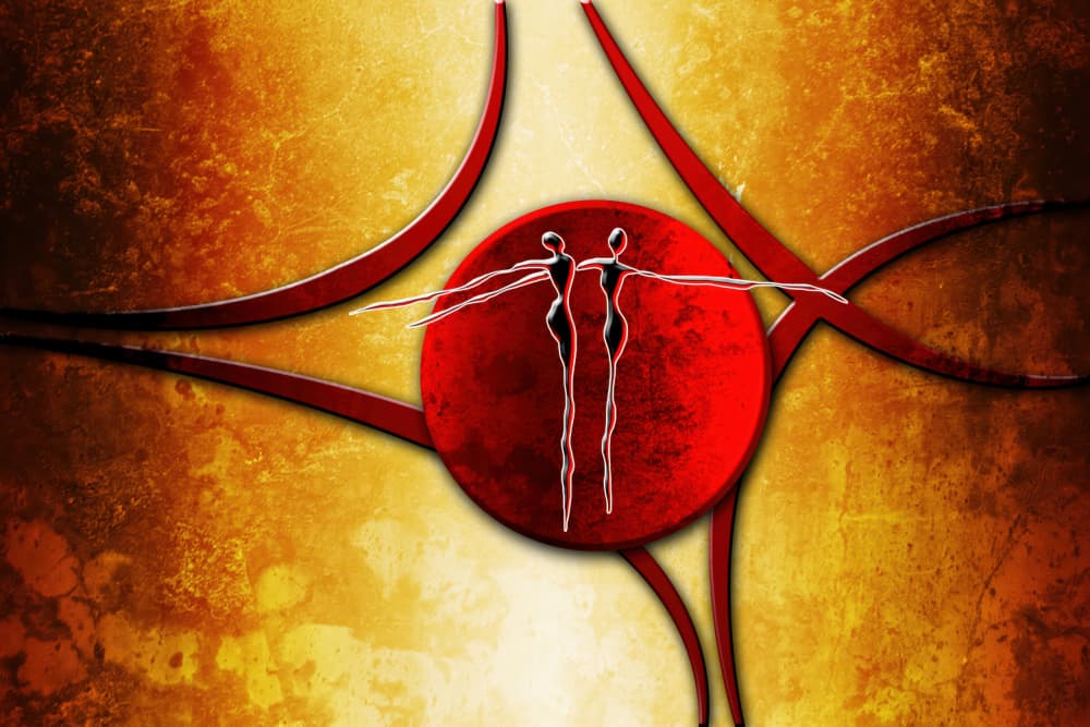 Abstract Dance Figures by Rafal Kulik — canvas wall art