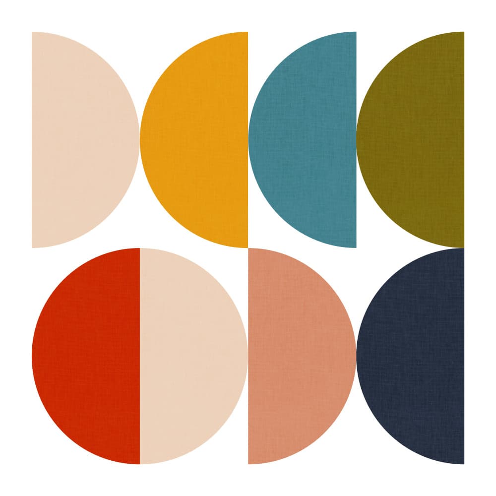 Mid Century Geometric Color Play by Ana Rut Bre — canvas wall art