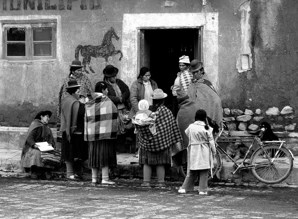 Andean Village Gathering by Giorgio Pizzocaro — canvas wall art