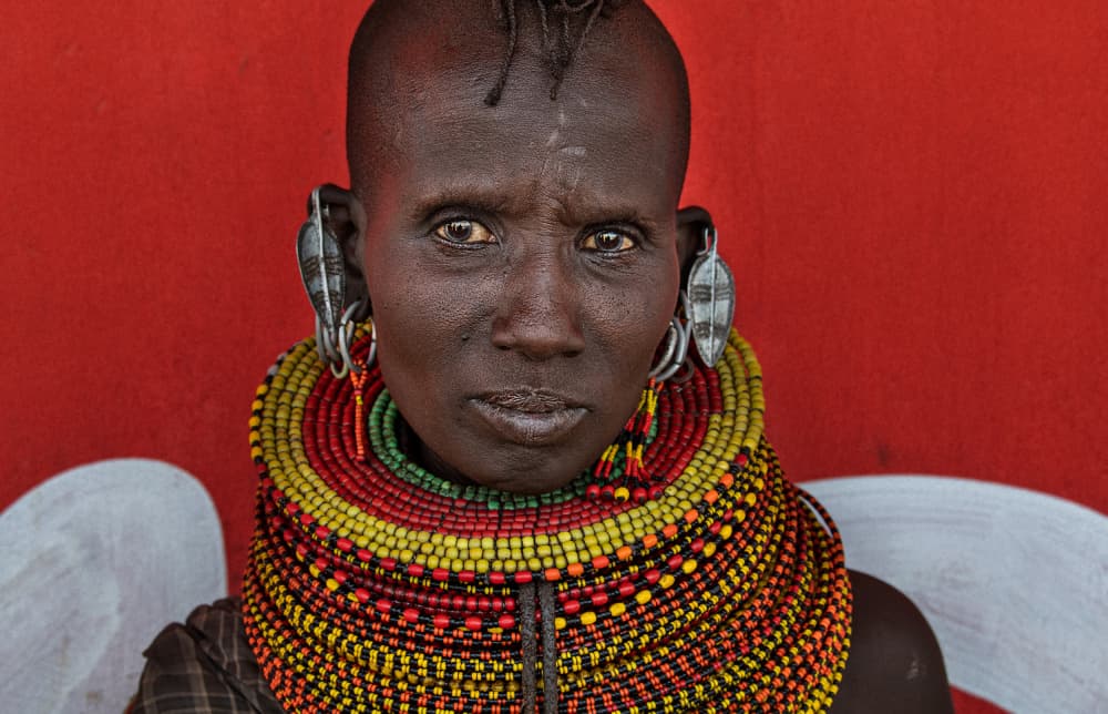 African Woman Portrait by Joxe Inazio Kuesta Garmendia — canvas wall art