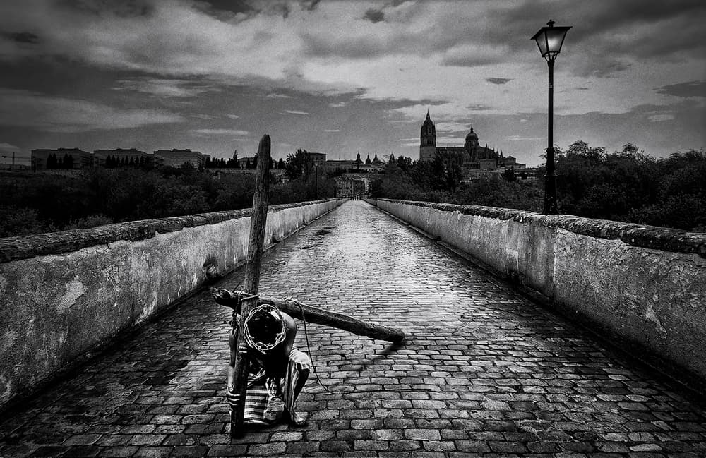 Via Dolorosa Bridge Scene by Jose C. Lobato — canvas wall art