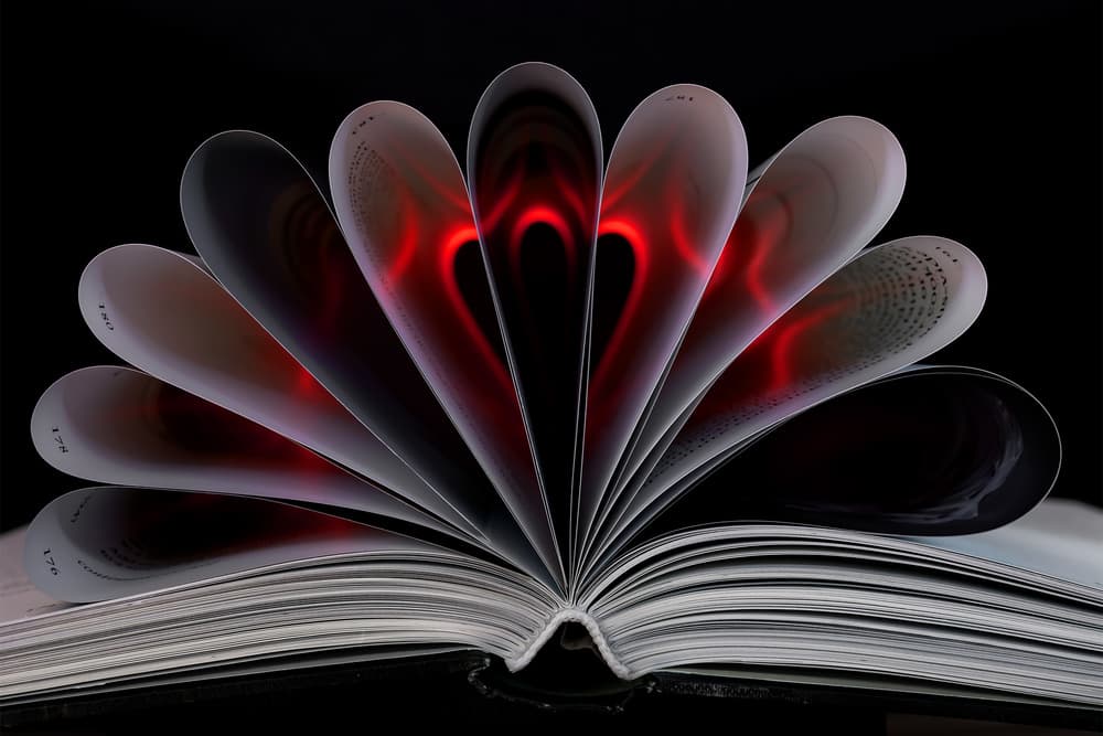 Glowing Hearts Book by Jackie Matthews — canvas wall art