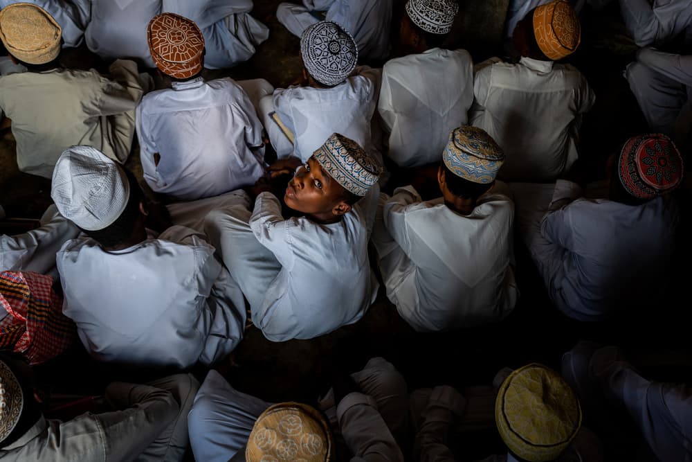 Young Men In White by Haitham AL Farsi — canvas wall art