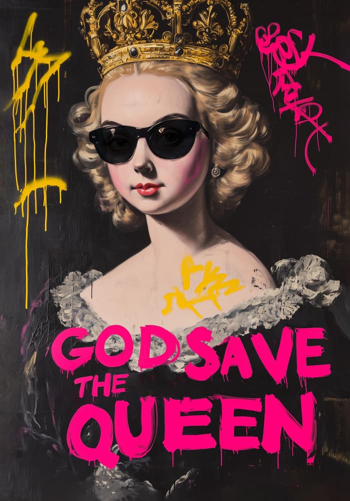 God Save the Queen by Dikhotomy — canvas wall art