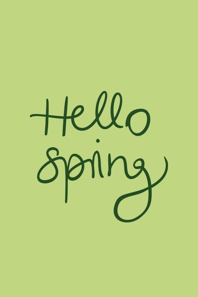 Hello Spring Message by Karen Menzenbach — canvas wall art