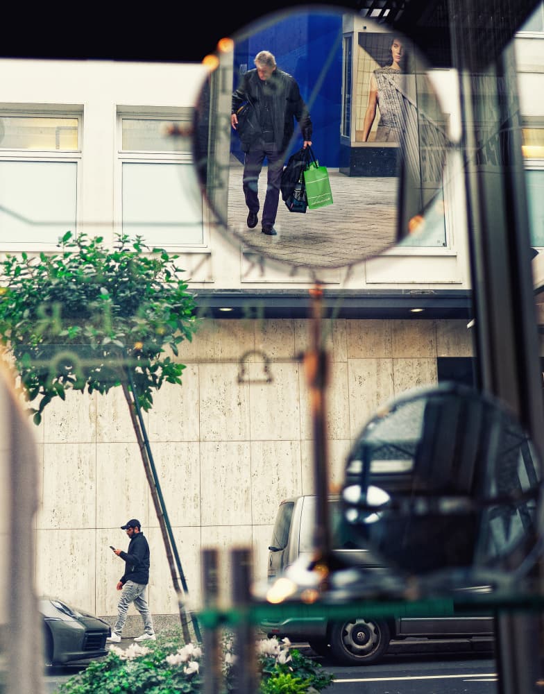 Urban Window Reflections by Andreas Timar — canvas wall art