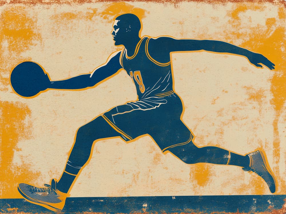 Dynamic Basketball Dribble by Pictufy Studio IV — canvas wall art