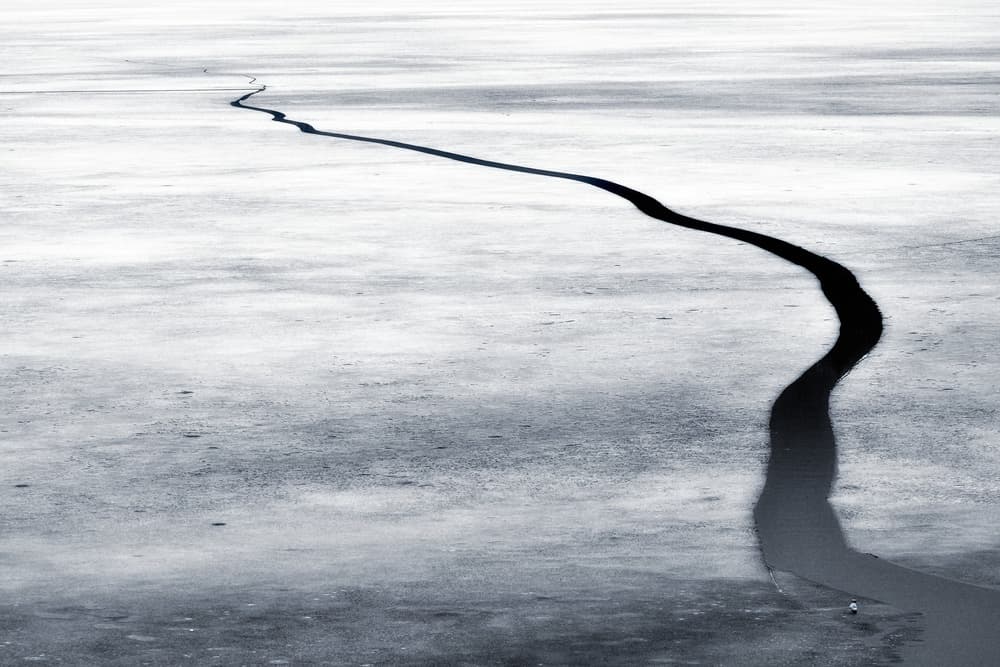 Winding Path Through Ice by Konrad Szuszkiewicz — canvas wall art