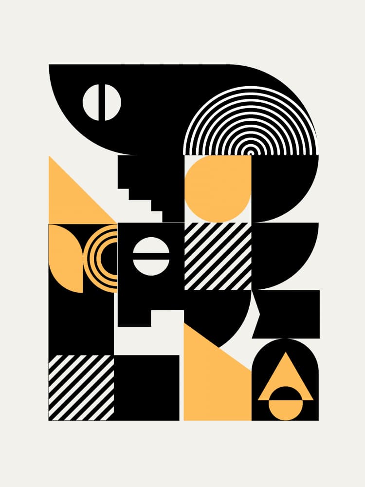 Abstract Geometric Forms by Little Dean — canvas wall art