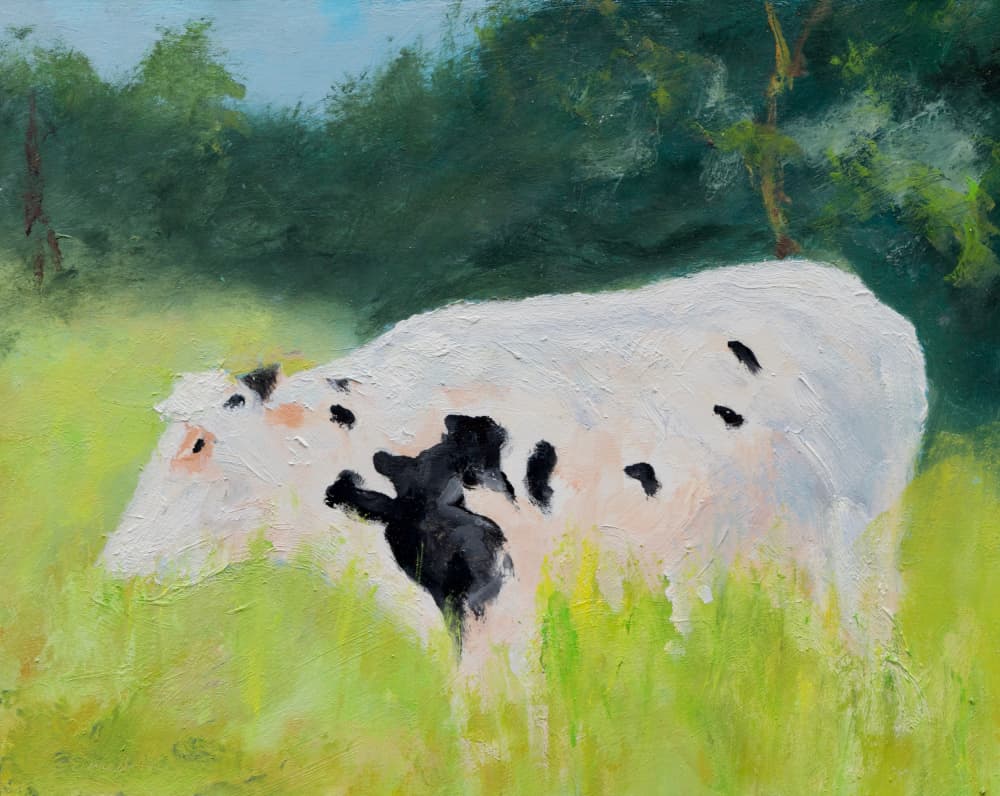 Spotted Cow Meadow by Richard Gombar — canvas wall art