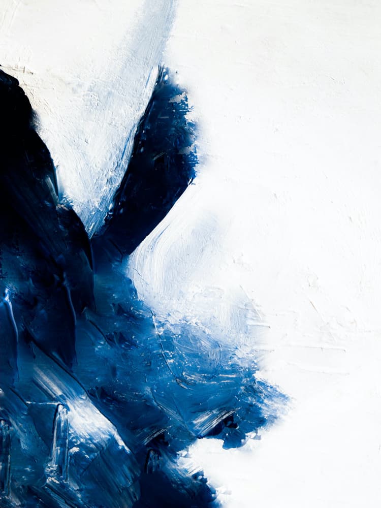 Dynamic Blue Strokes by Ejaaz Haniff — canvas wall art