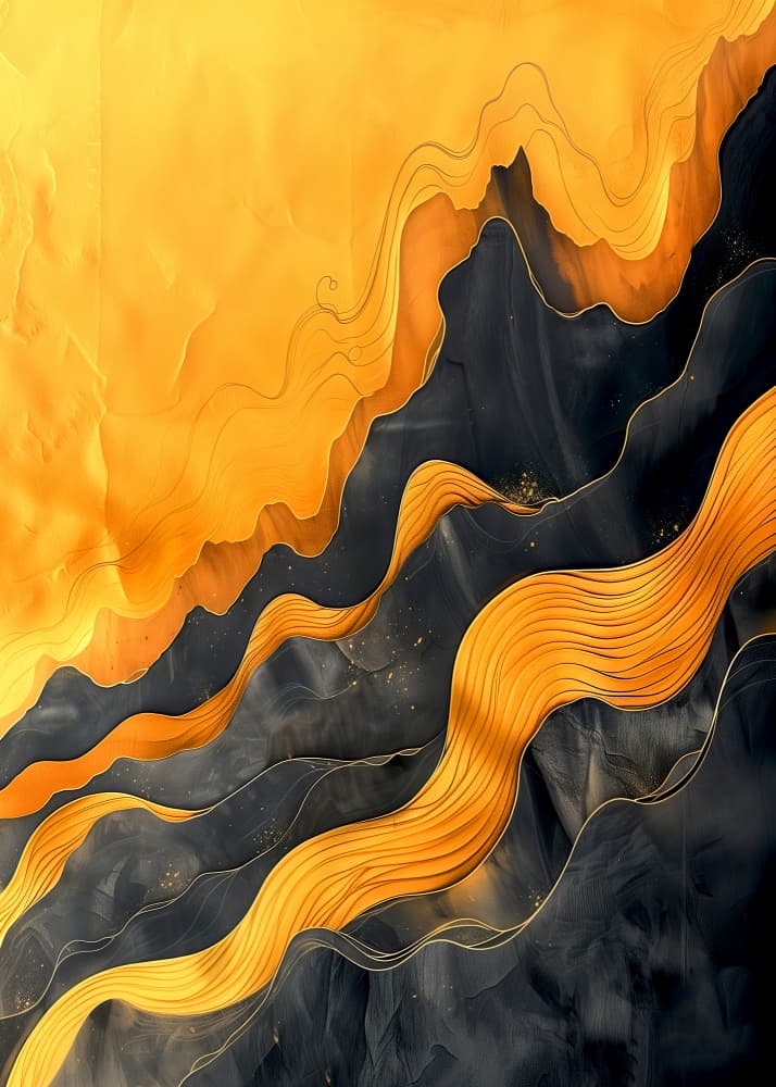 Golden Flow by Justyna Jaszke — canvas wall art