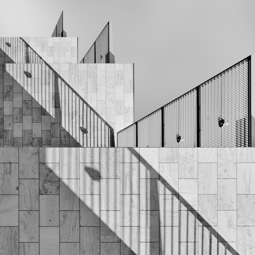Abstract Building Geometry by Jeroen van de Wiel — canvas wall art