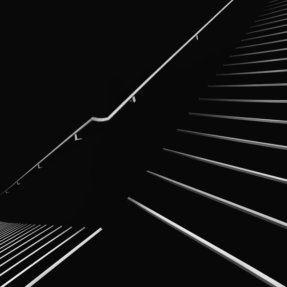 Minimalist Staircase Lines by Rolf Endermann — canvas wall art