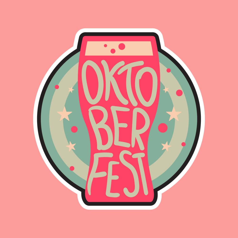 Festive Oktoberfest Beer Glass by Marika Barsrsind — canvas wall art