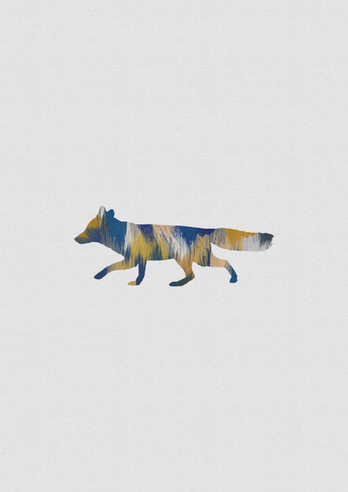Vibrant Abstract Fox by Orara Studio — canvas wall art