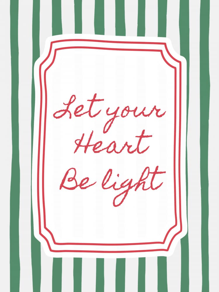 Light Heart Green Stripes by Jolly and Dash — canvas wall art