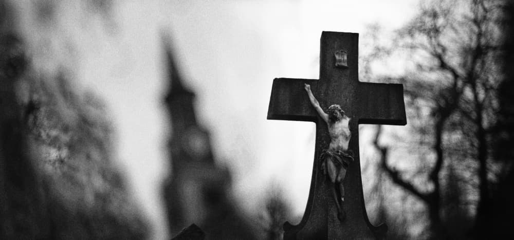 Crucifix and Steeple by Ricky Siegers — canvas wall art