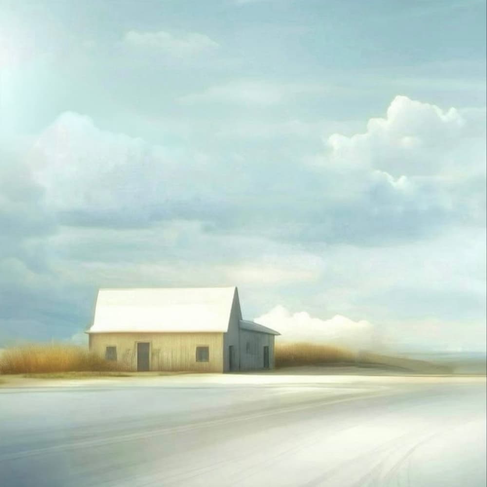 Solitary Winter House by Weiwei — canvas wall art
