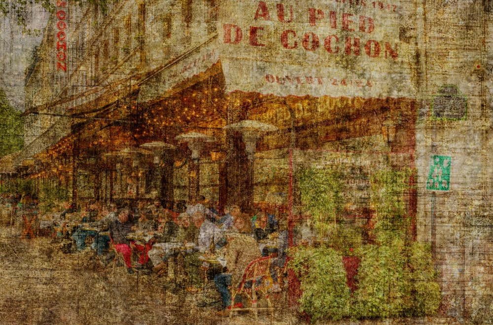 Vintage Parisian Dining by Isabelle DUPONT — canvas wall art