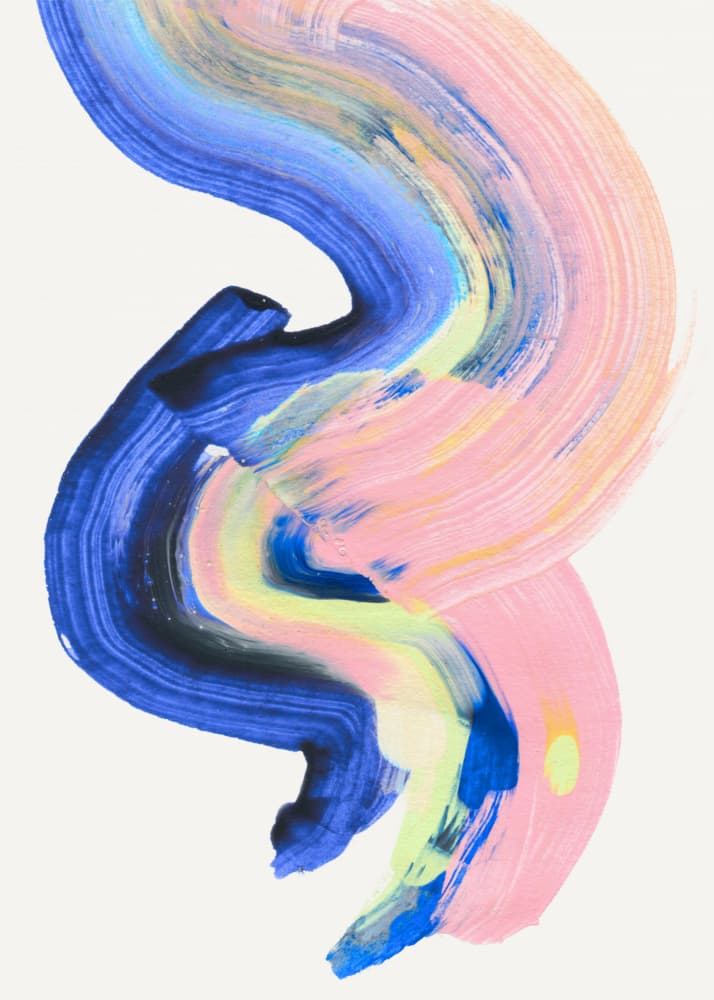 Blue Pink Swirl by RS LAB STUDIO — canvas wall art