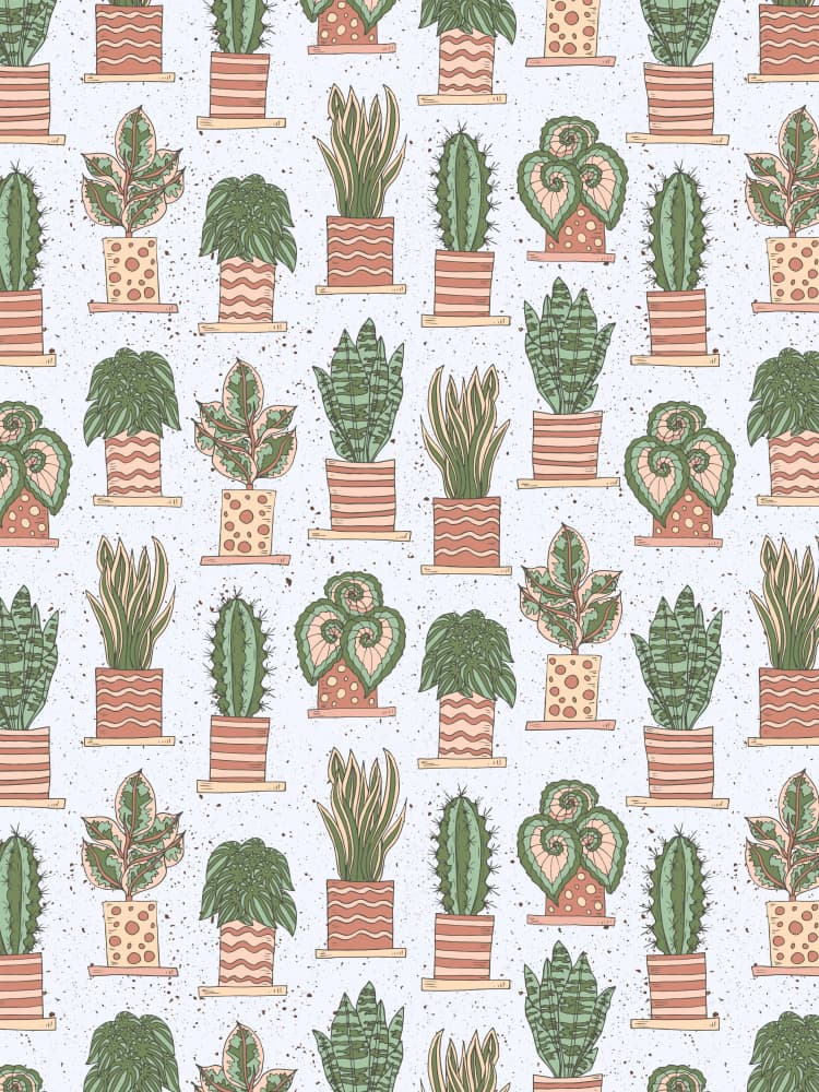Whimsical Plant Pattern by Olena Kovalova — canvas wall art