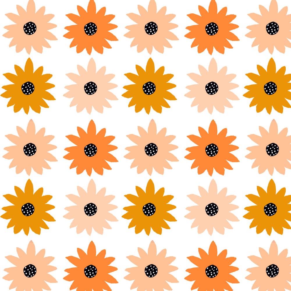 Cheerful Daisy Pattern by Michele Channell — canvas wall art