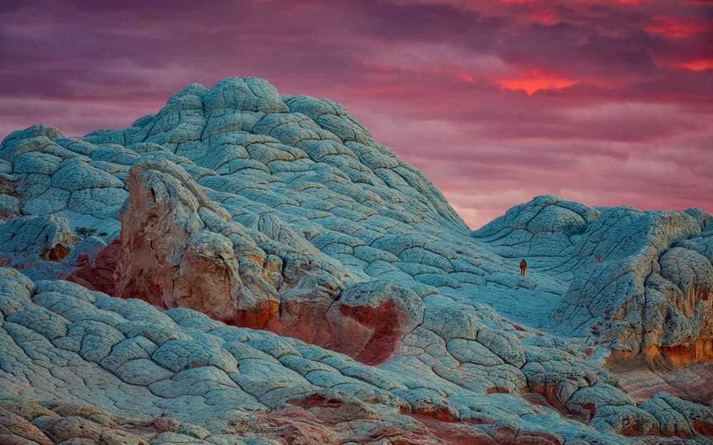 Surreal Desert Sunset by Michael Zheng — canvas wall art
