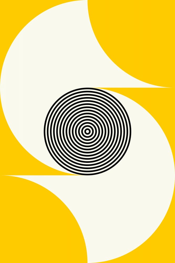 Abstract Yellow Optics by Petr Strnad — canvas wall art