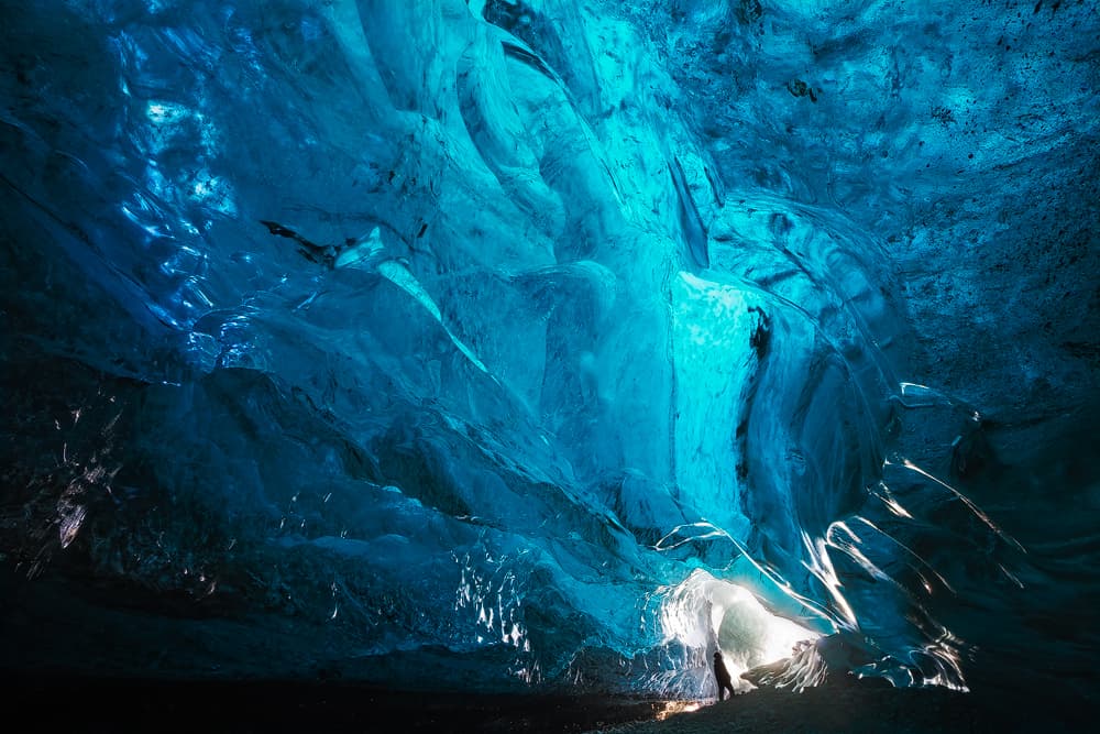 Deep Blue Ice Cave by Karsten Wrobel — canvas wall art
