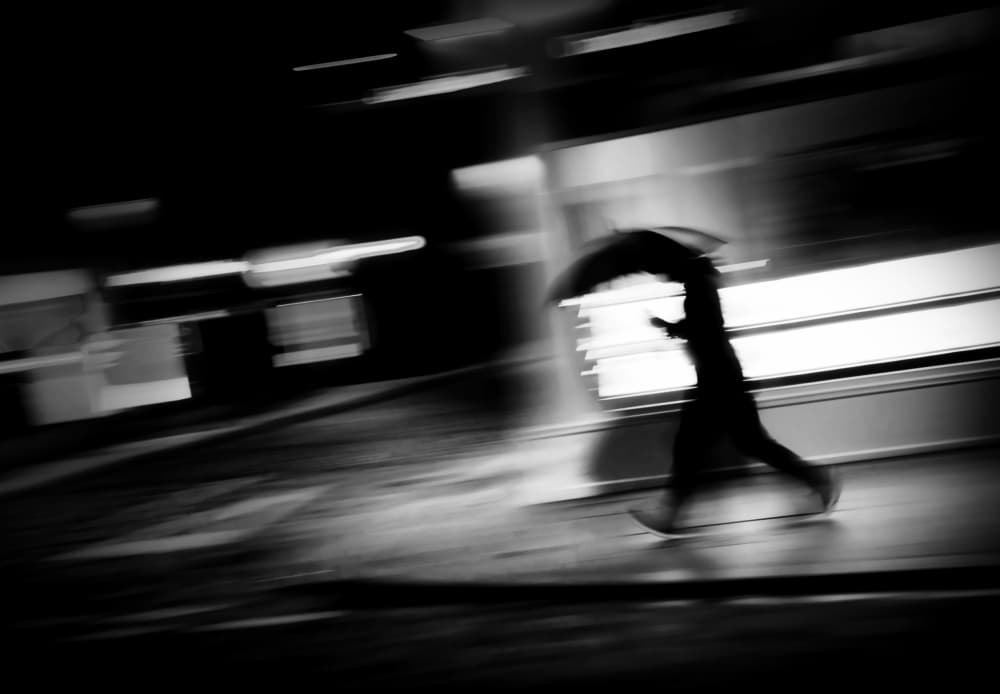 Motion Blur Walker by Peter Davidson — canvas wall art