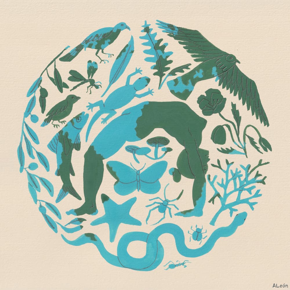 Human Nature Balance by Amanda Leon — canvas wall art
