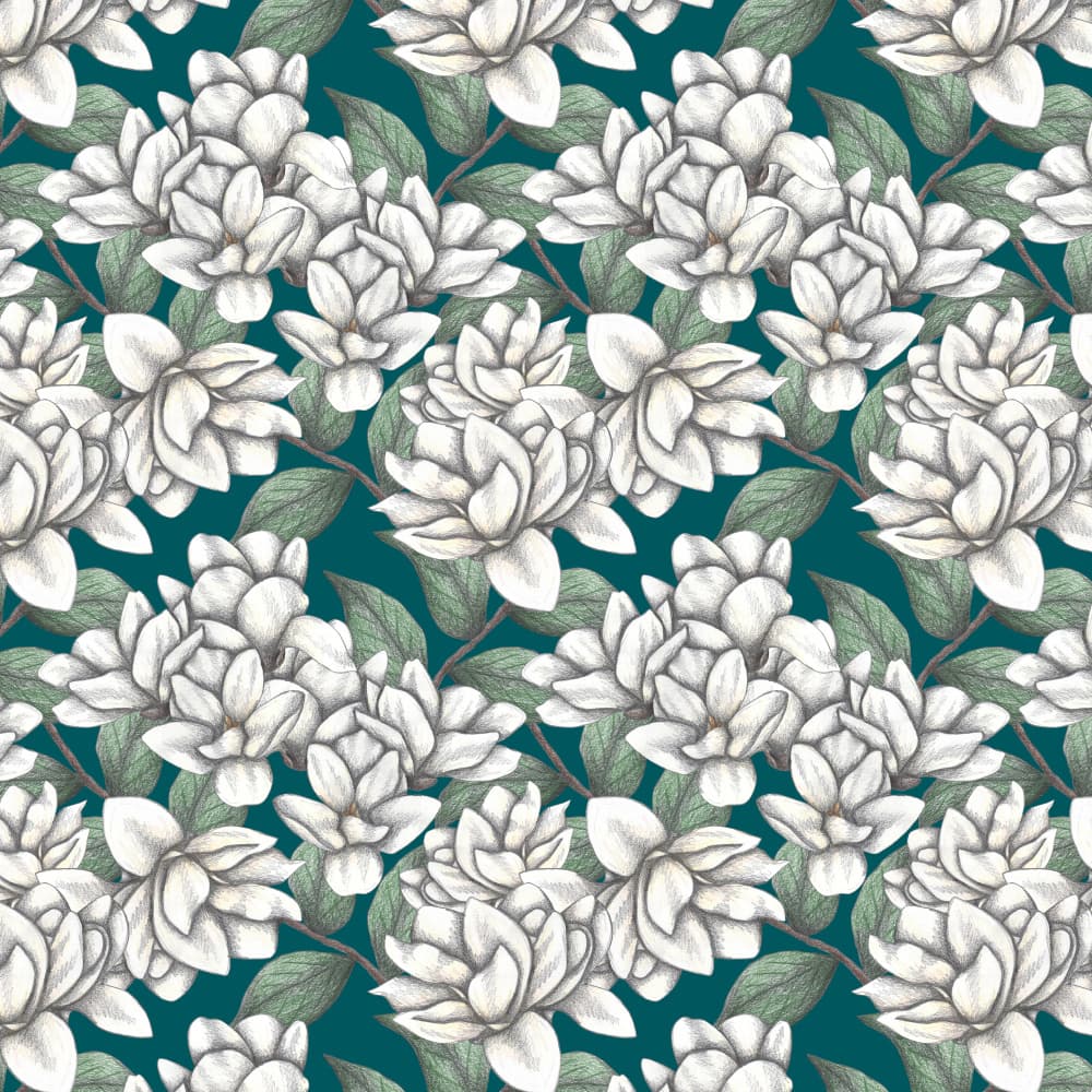 White Floral Pattern by Cecilia Battaini — canvas wall art