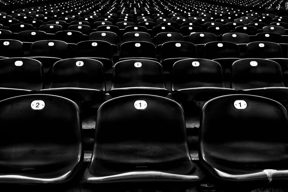 Numbered Stadium Seats by Mike Kreiten — canvas wall art