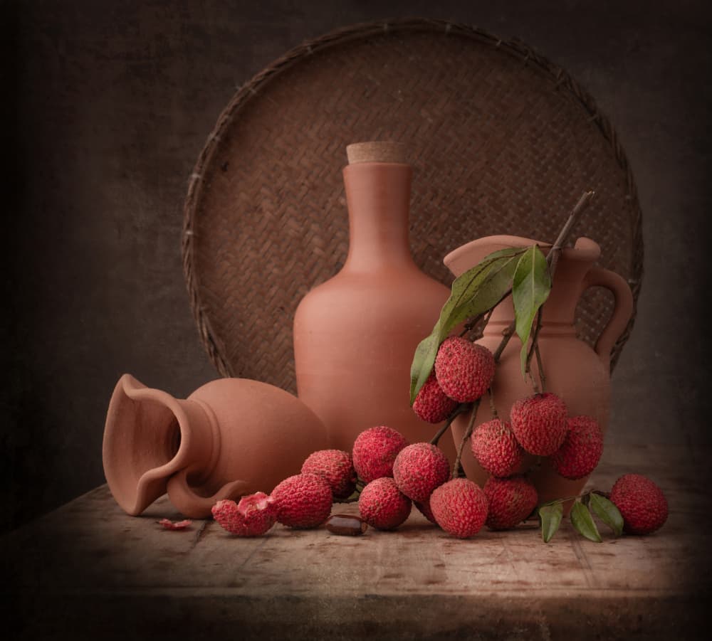 Rustic Lychee Still Life by Margareth Perfoncio — canvas wall art