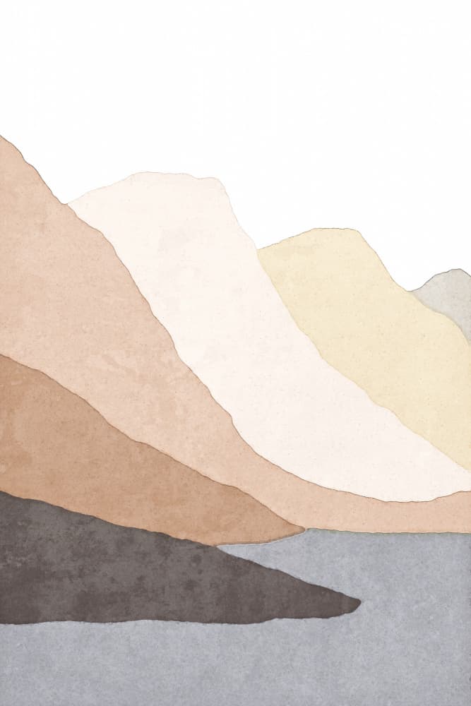 Desert Mountain Layers by Melloi Art Prints — canvas wall art