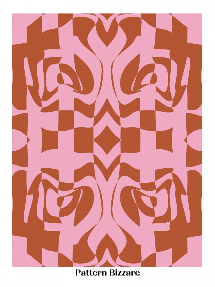 Psychedelic Checkered Pattern by Little Dean — canvas wall art