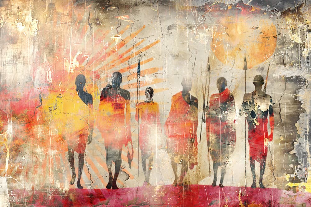 African Warriors Journey by Rafal Kulik — canvas wall art