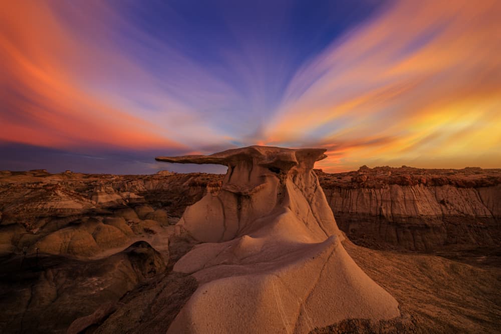 Ethereal Badlands Sunset by Jenny Qiu — canvas wall art
