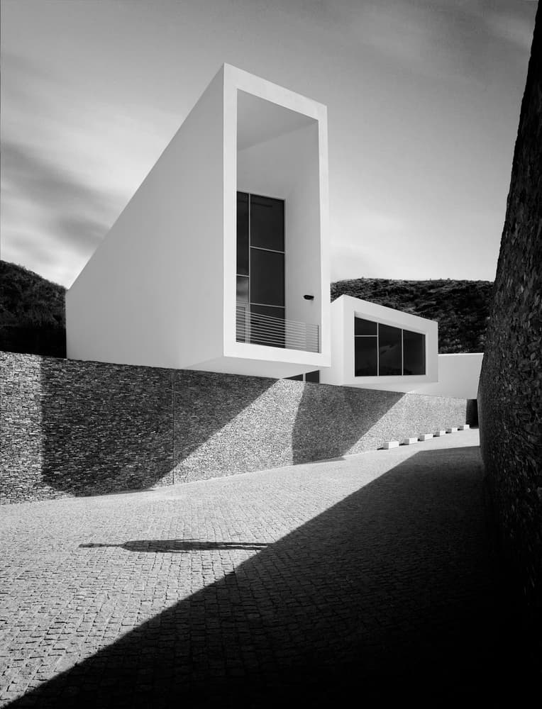 Modern Geometric House by Jorge Pena — canvas wall art