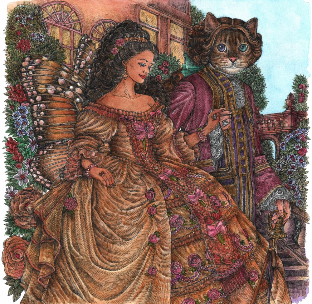 Enchanted Regency Couple by Nicole Bustamante — canvas wall art