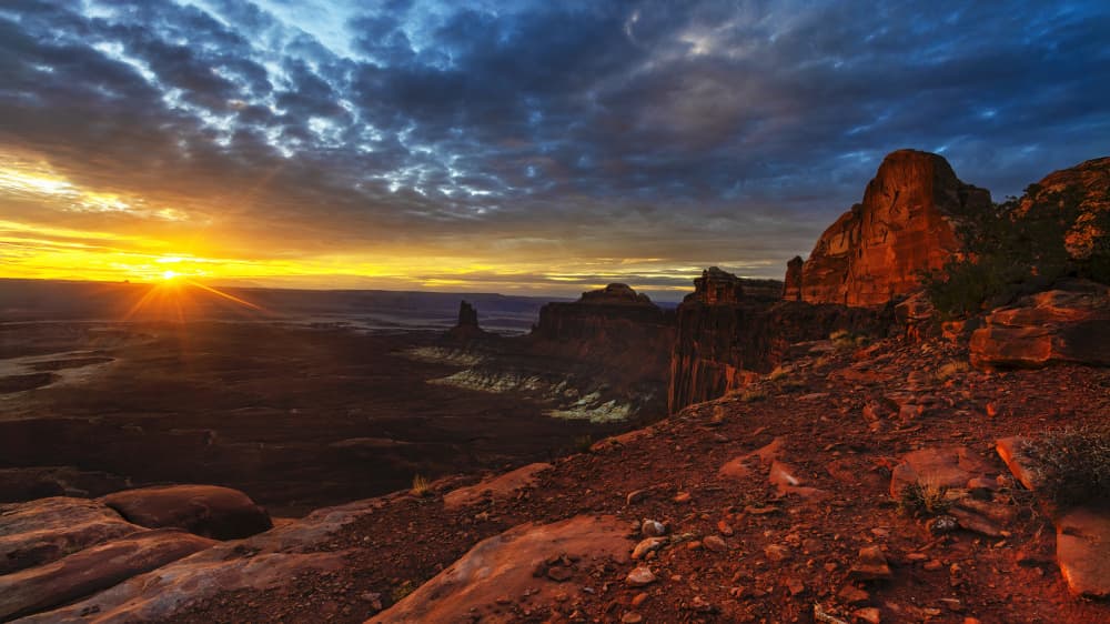 Desert Canyon Sunrise by verdon — canvas wall art