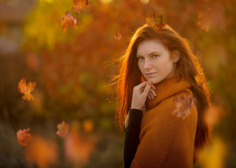 Cozy Autumn Redhead by Tanya Markova — canvas wall art