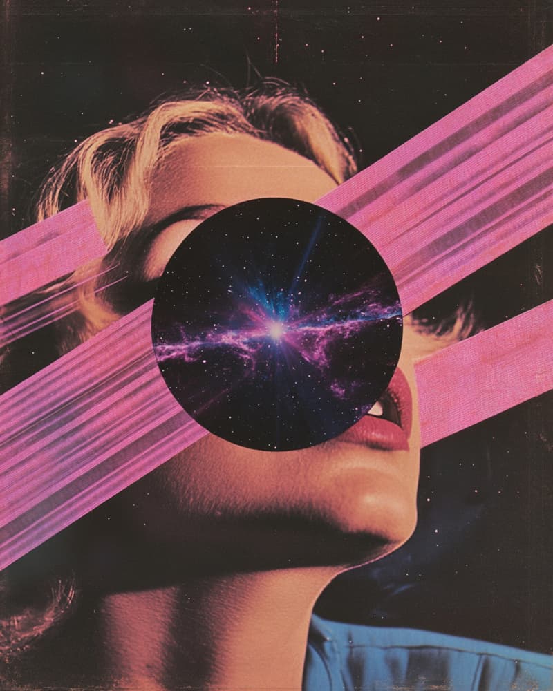 Surreal Cosmic Gaze by Samantha Hearn — canvas wall art
