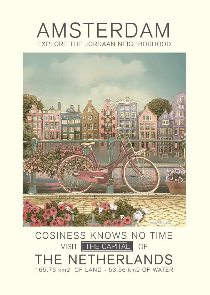 Amsterdam Canal Bicycle by Dion Gem — canvas wall art