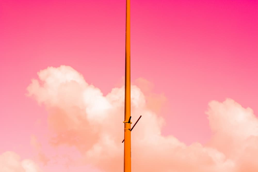 Pink Sky Orange Pole by Tal Paz-Fridman — canvas wall art