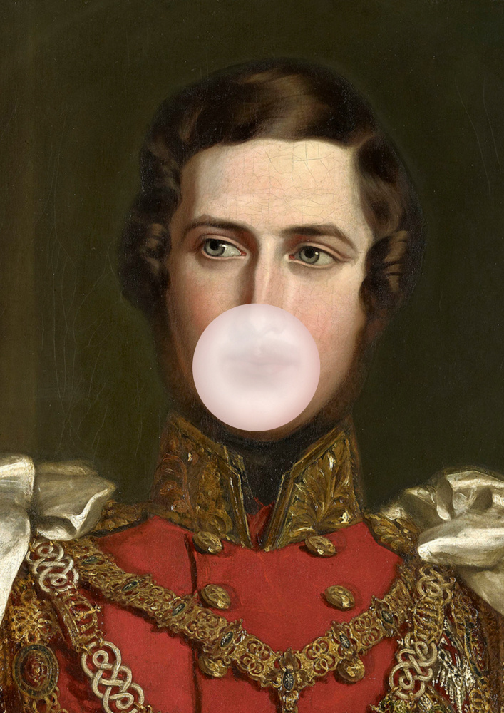 Regal Bubblegum Portrait by Talitha McQueen — canvas wall art