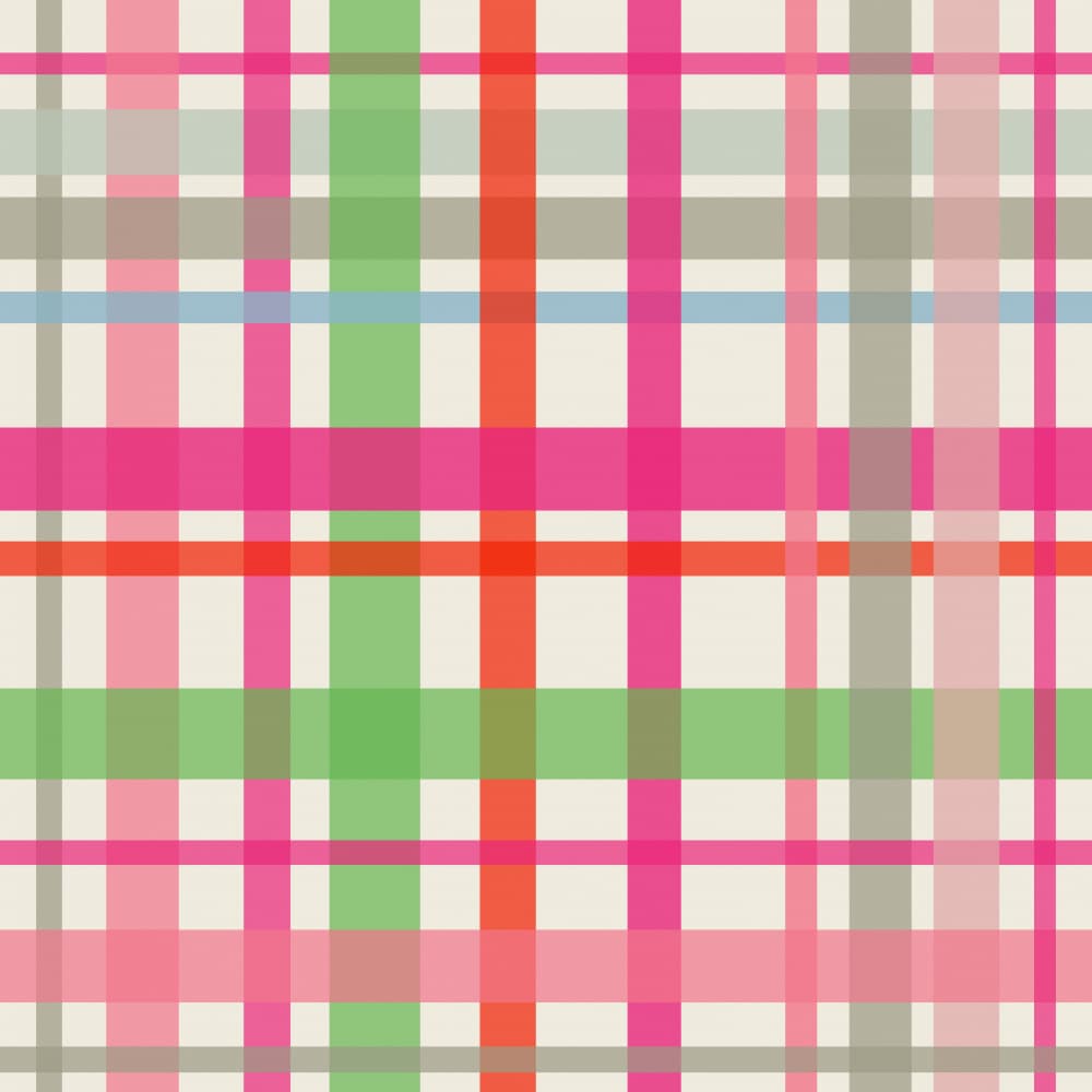 Colorful Plaid Grid by Annick — canvas wall art