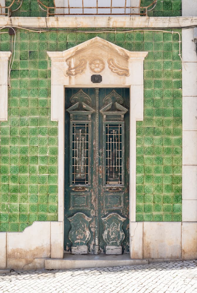 Rustic Green Doorway by Henrike Schenk — canvas wall art